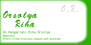 orsolya riha business card